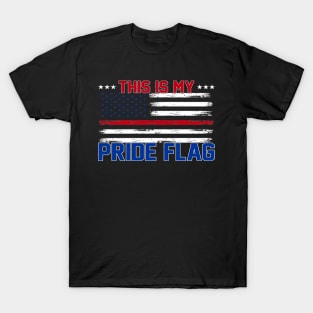 4th of July Patriotic This Is My Pride Flag USA American T-Shirt